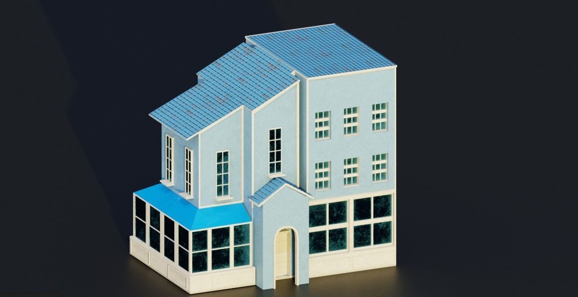 Pack City Crtoon  Low-poly 3D model_5