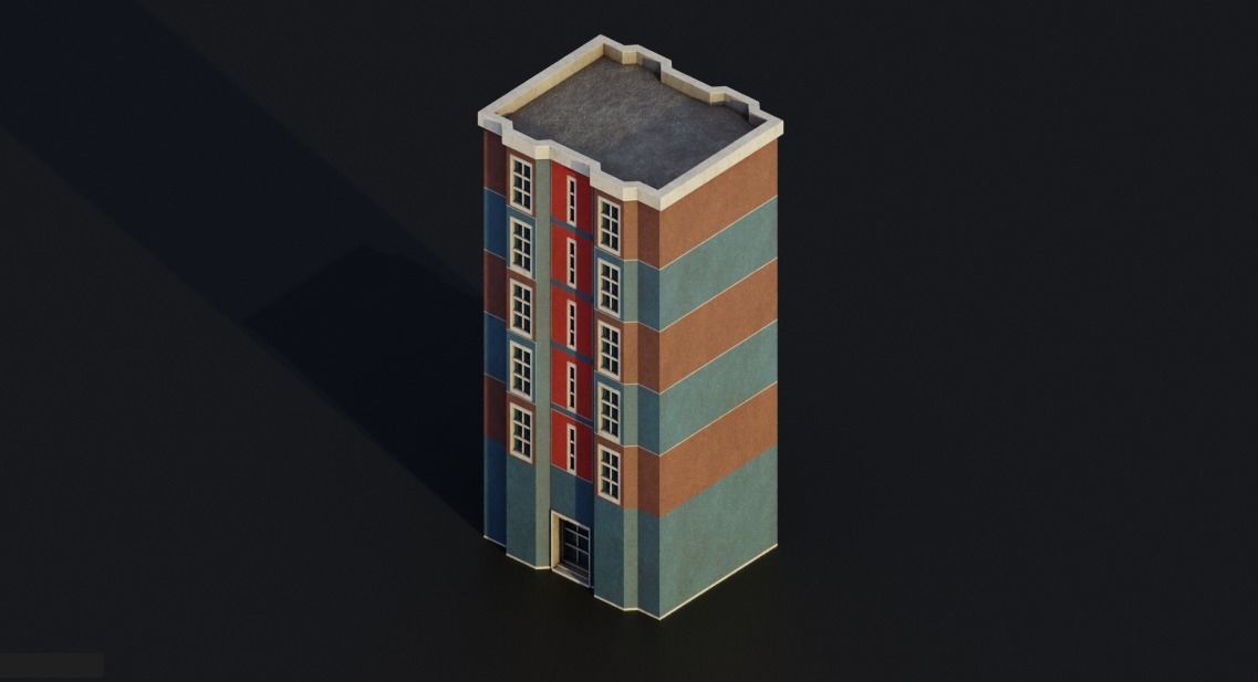 Pack City Crtoon  Low-poly 3D model_14