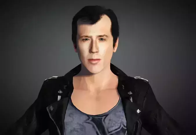 Nic Cage 3D Model Low-poly 3D model