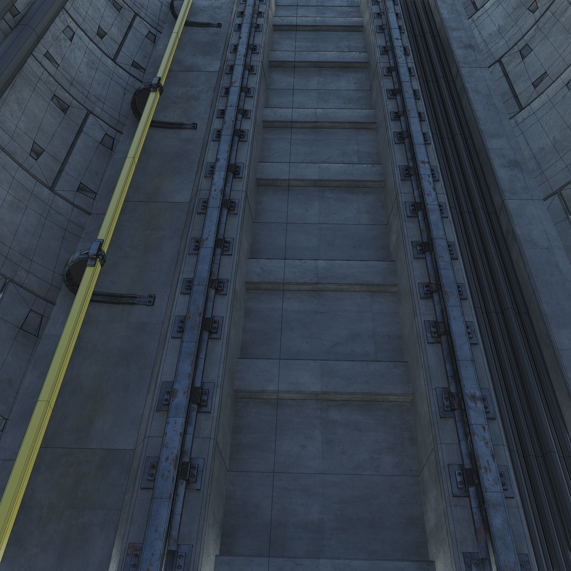 Metro tunnel 3D model_5