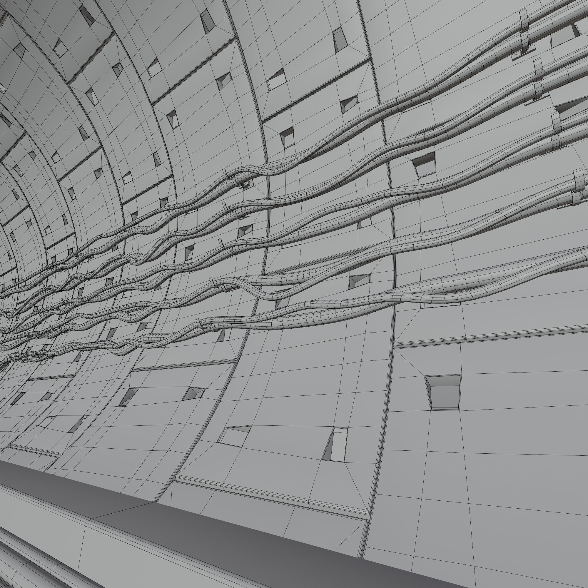 Metro tunnel 3D model_11