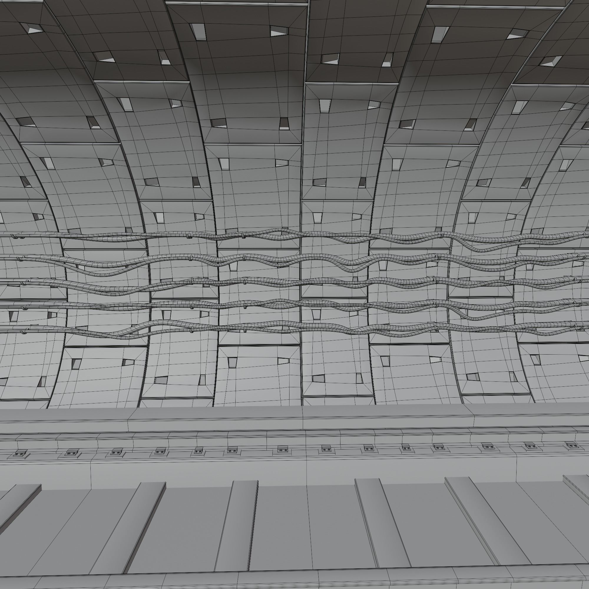 Metro tunnel 3D model_8