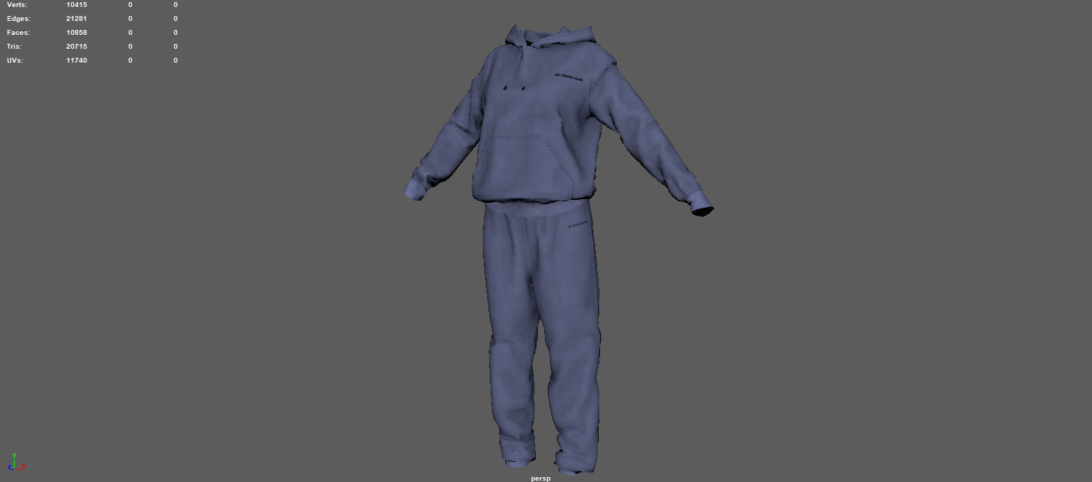 SPORT SUIT Low-poly 3D model_9