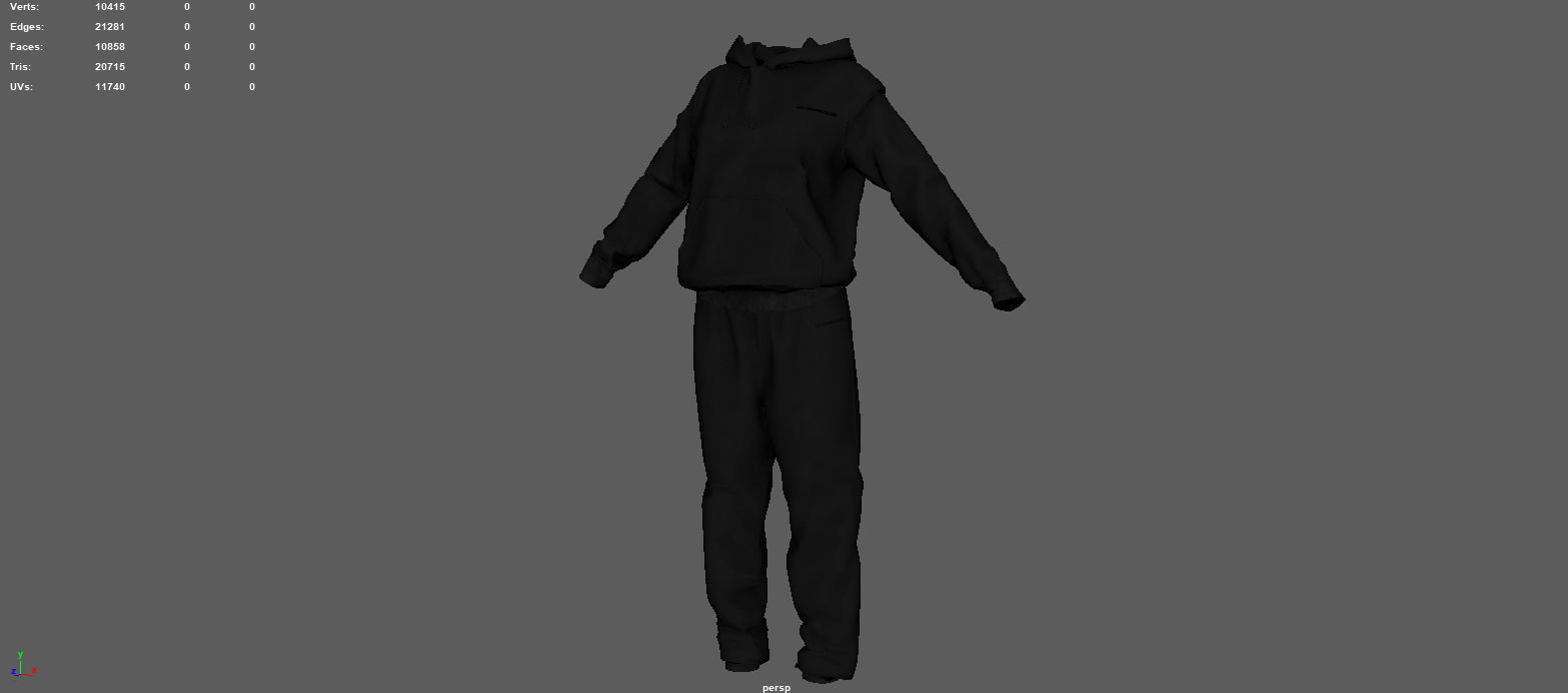 SPORT SUIT Low-poly 3D model_10