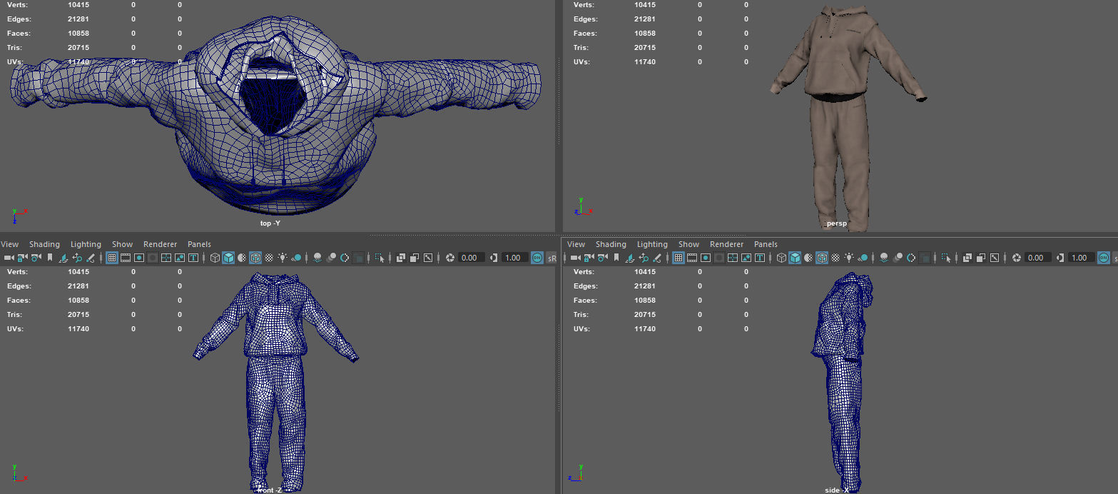 SPORT SUIT Low-poly 3D model_16