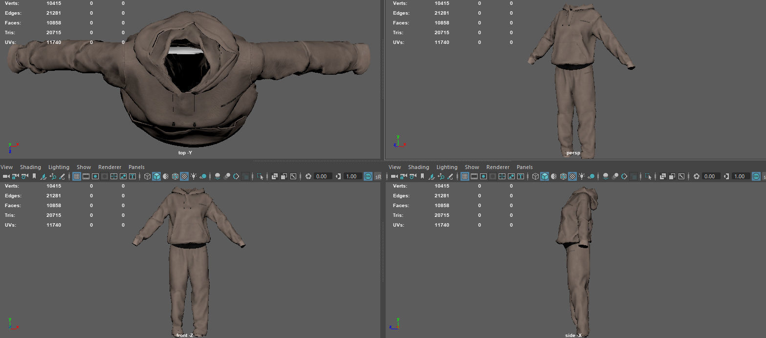 SPORT SUIT Low-poly 3D model_14