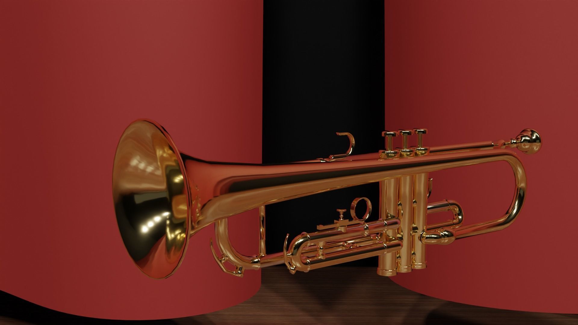 Brass Trumpet 3D model_10