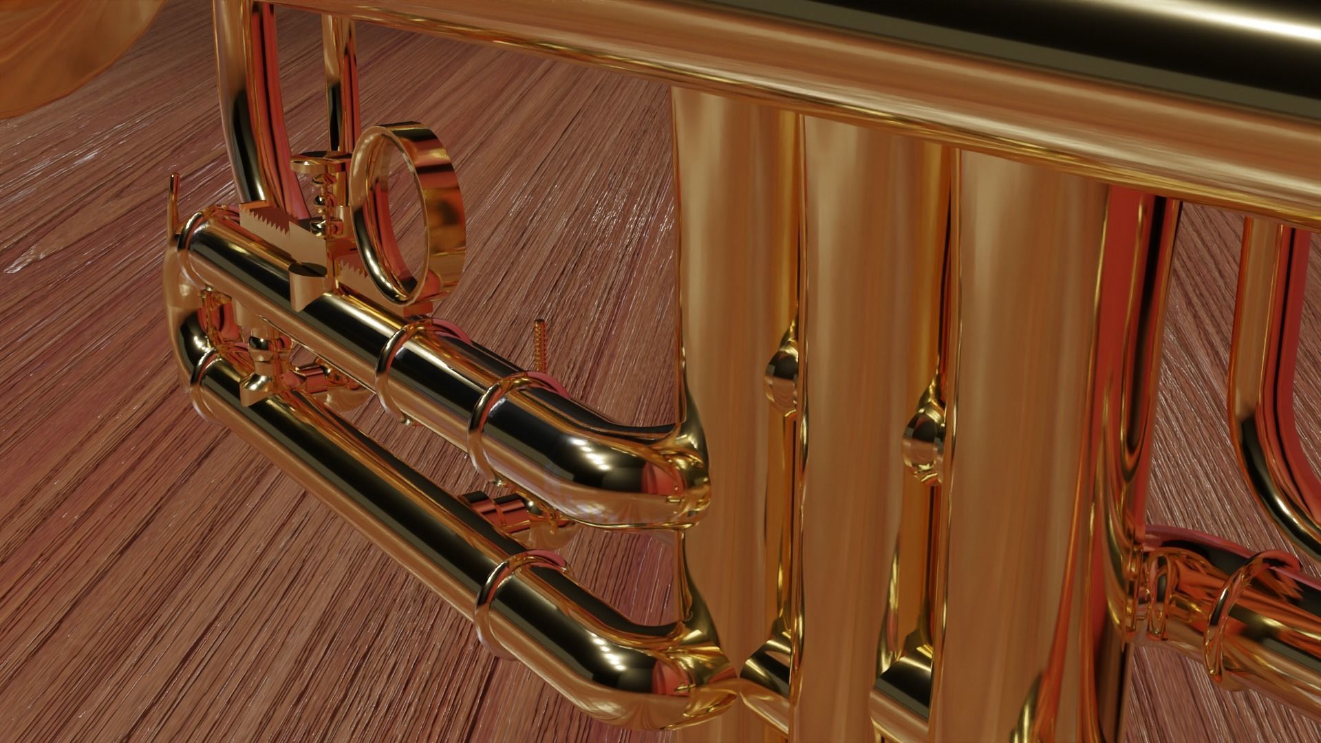 Brass Trumpet 3D model_9