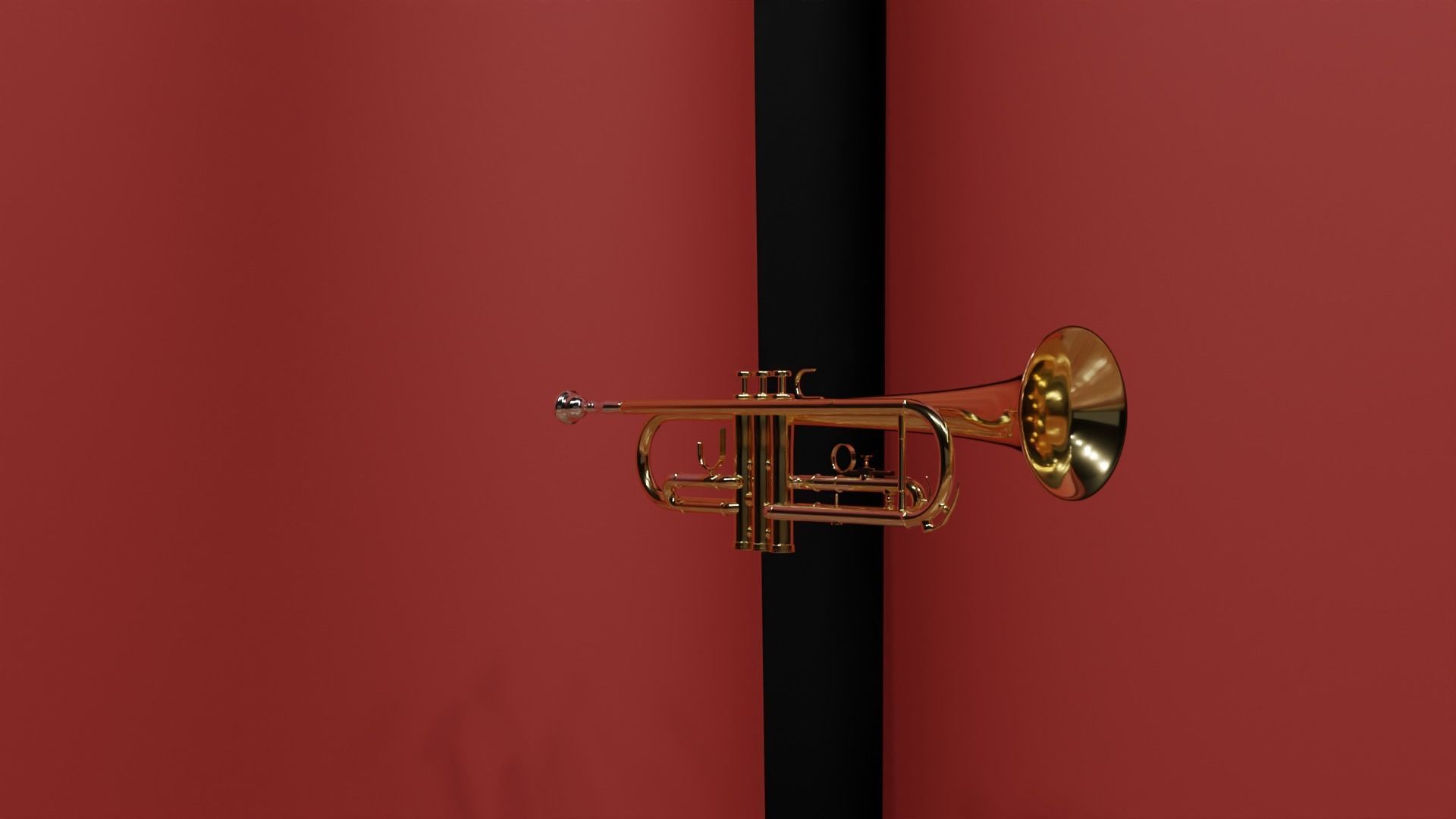 Brass Trumpet 3D model_2
