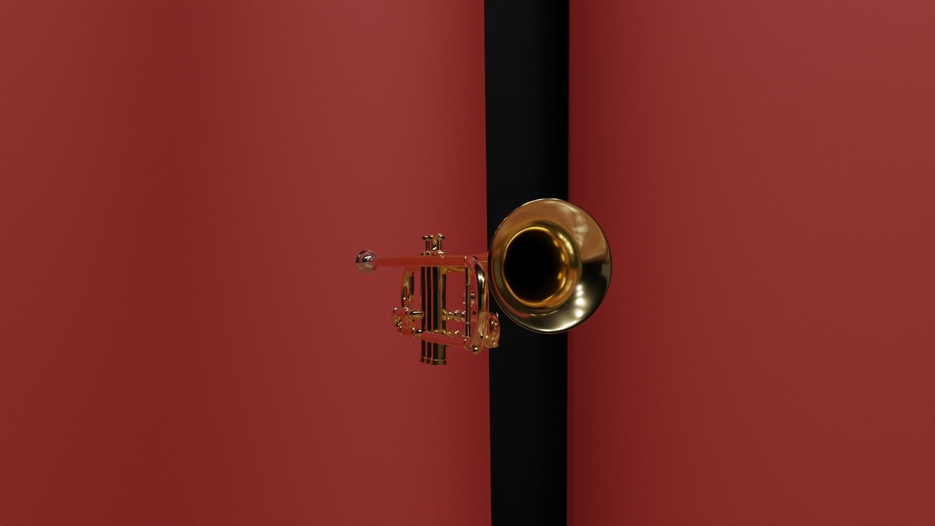 Brass Trumpet 3D model_3