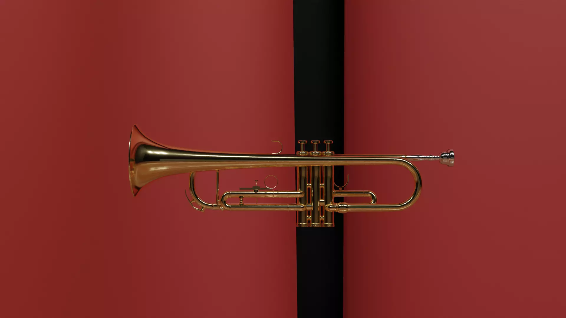 Brass Trumpet 3D model_0