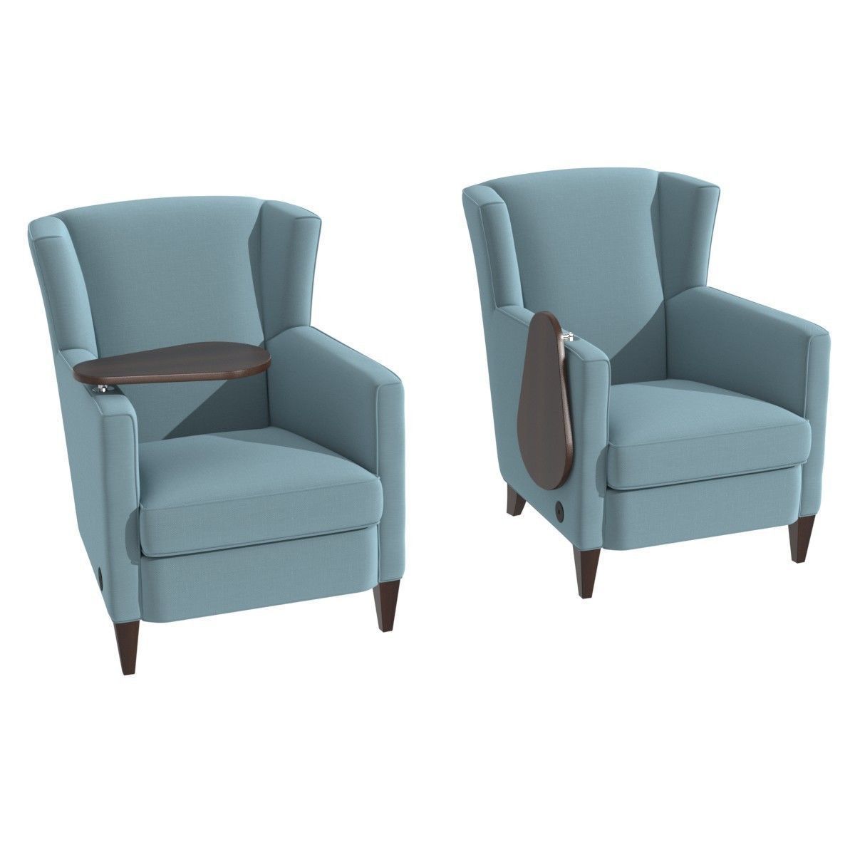 H Contract  Clifton and Emma Tablet Arm Chairs 3D model_1
