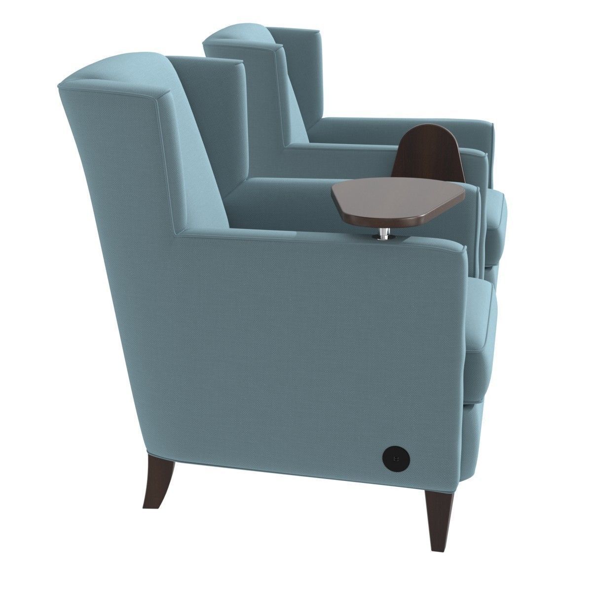 H Contract  Clifton and Emma Tablet Arm Chairs 3D model_2