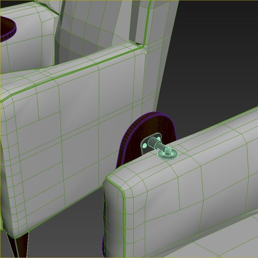 H Contract  Clifton and Emma Tablet Arm Chairs 3D model_8