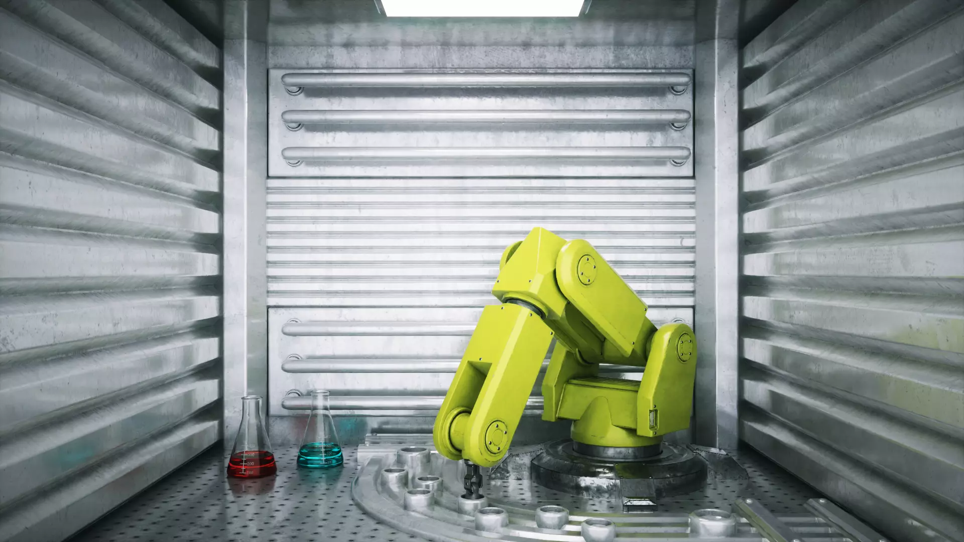 Industrial Machine in Laboratory Low-poly 3D model