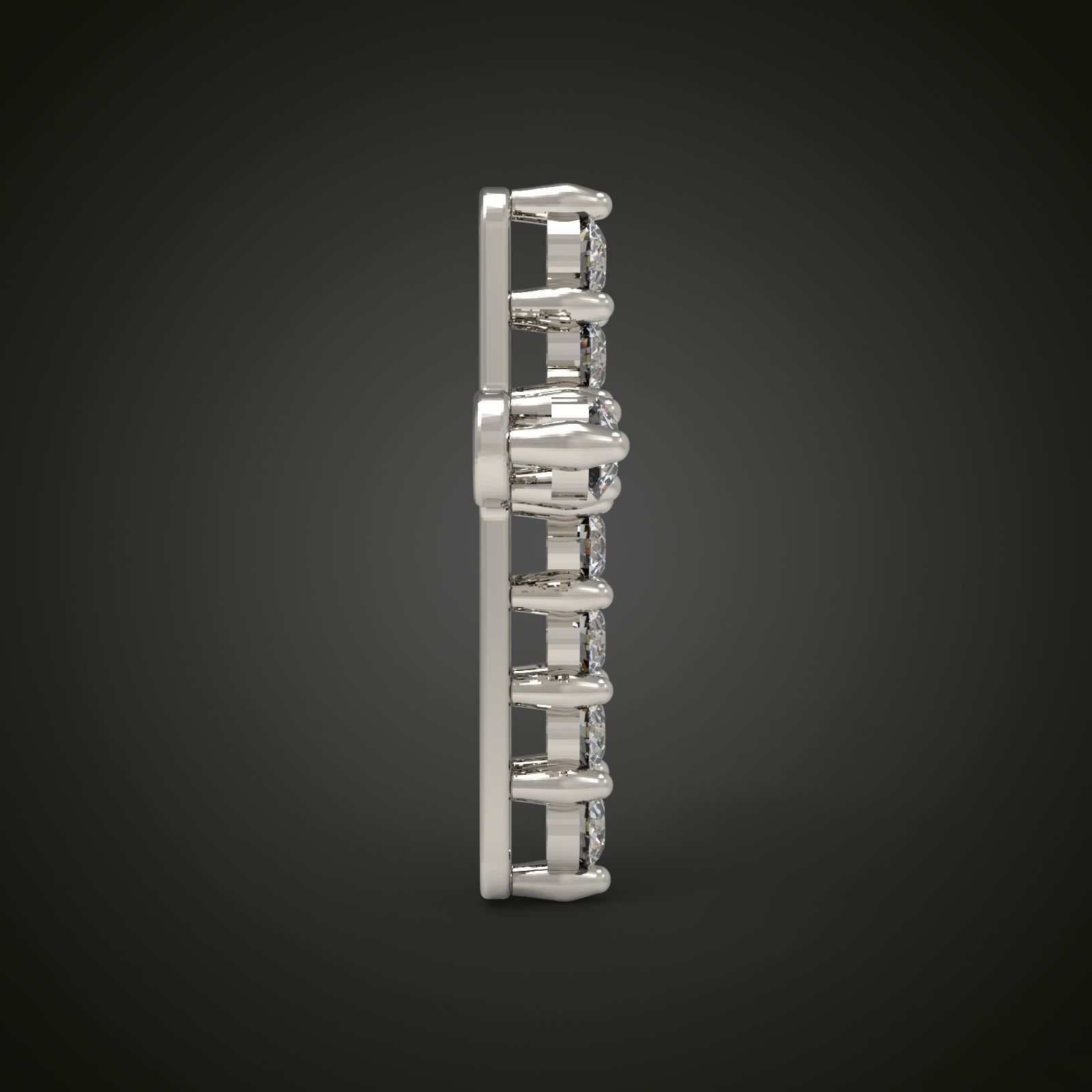 Cross with gemstones 3D print model_5