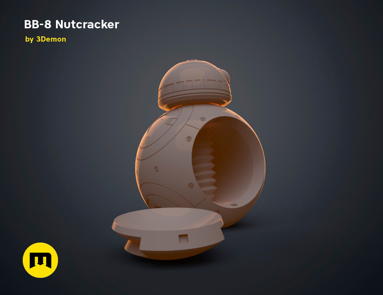 BB-8 Nutcracker 3D print model_13