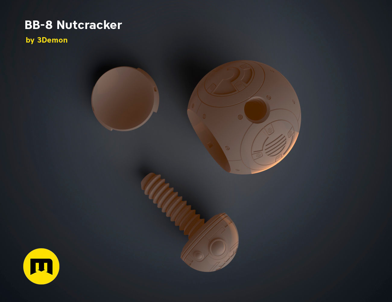 BB-8 Nutcracker 3D print model_17