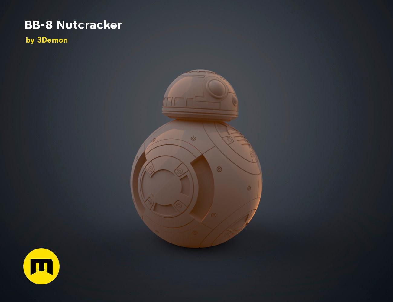 BB-8 Nutcracker 3D print model_5