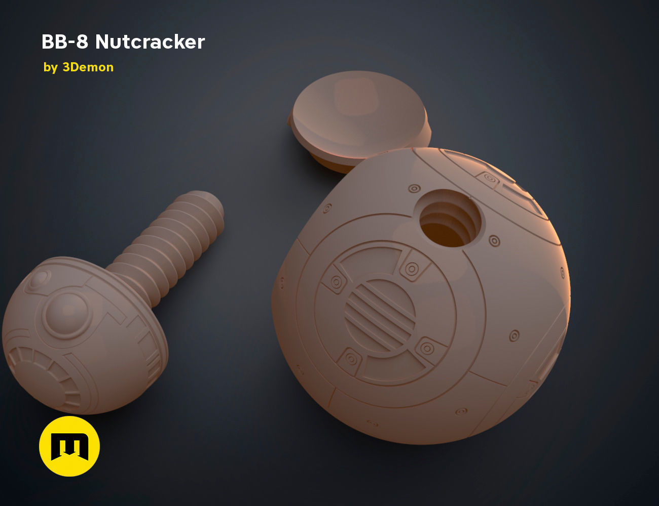 BB-8 Nutcracker 3D print model_19
