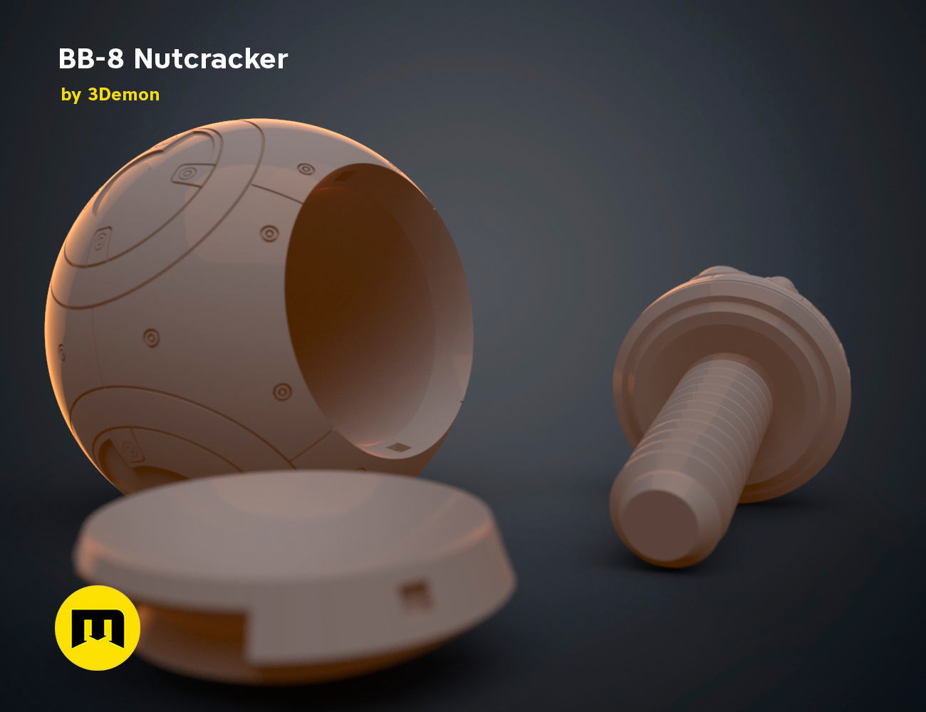 BB-8 Nutcracker 3D print model_18
