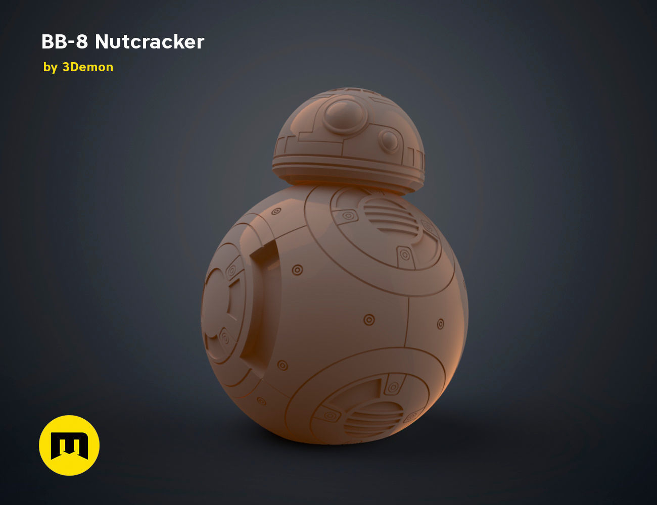 BB-8 Nutcracker 3D print model_11