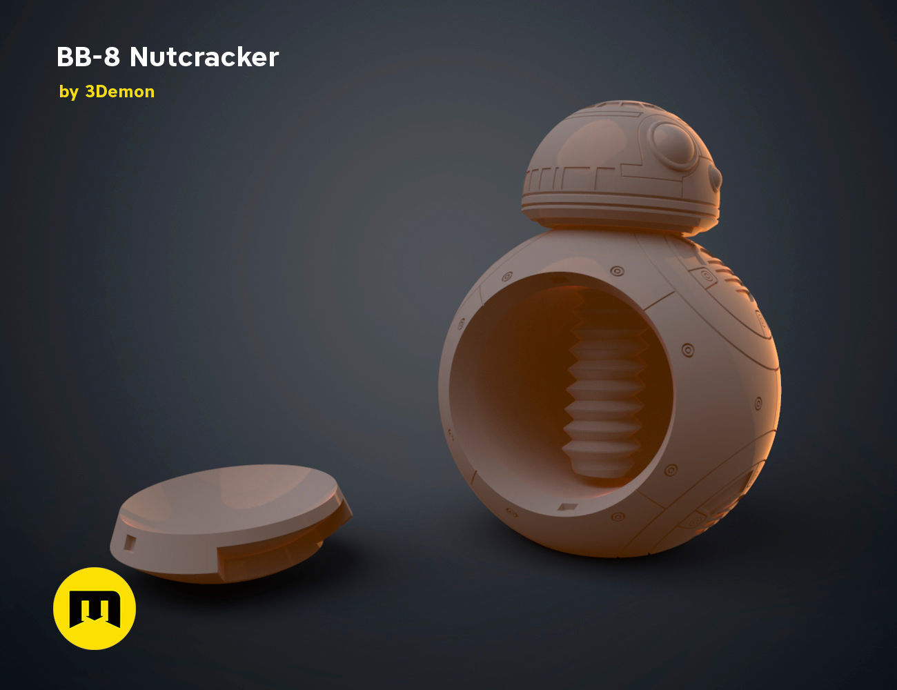 BB-8 Nutcracker 3D print model_12