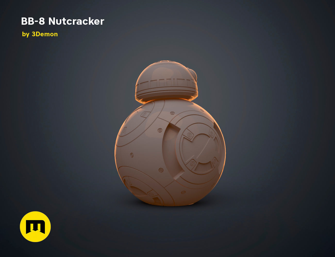 BB-8 Nutcracker 3D print model_9