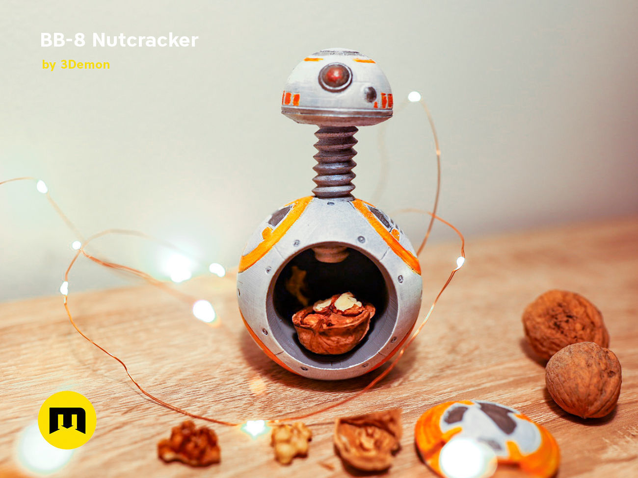 BB-8 Nutcracker 3D print model_3