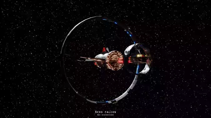 Nero Falcon SpaceShip