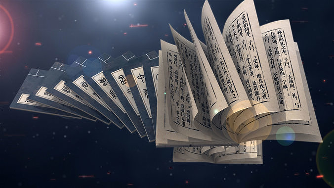 books  Read more  Books animation scene 3D model