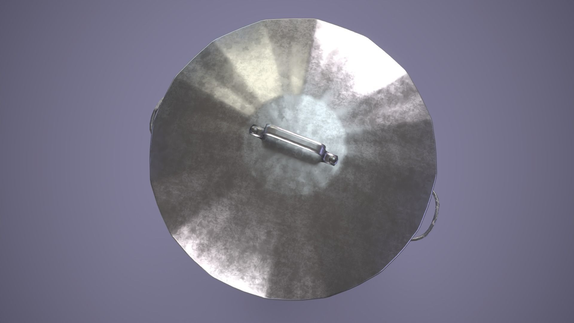 Dustbin metal trash can Low-poly 3D model_3