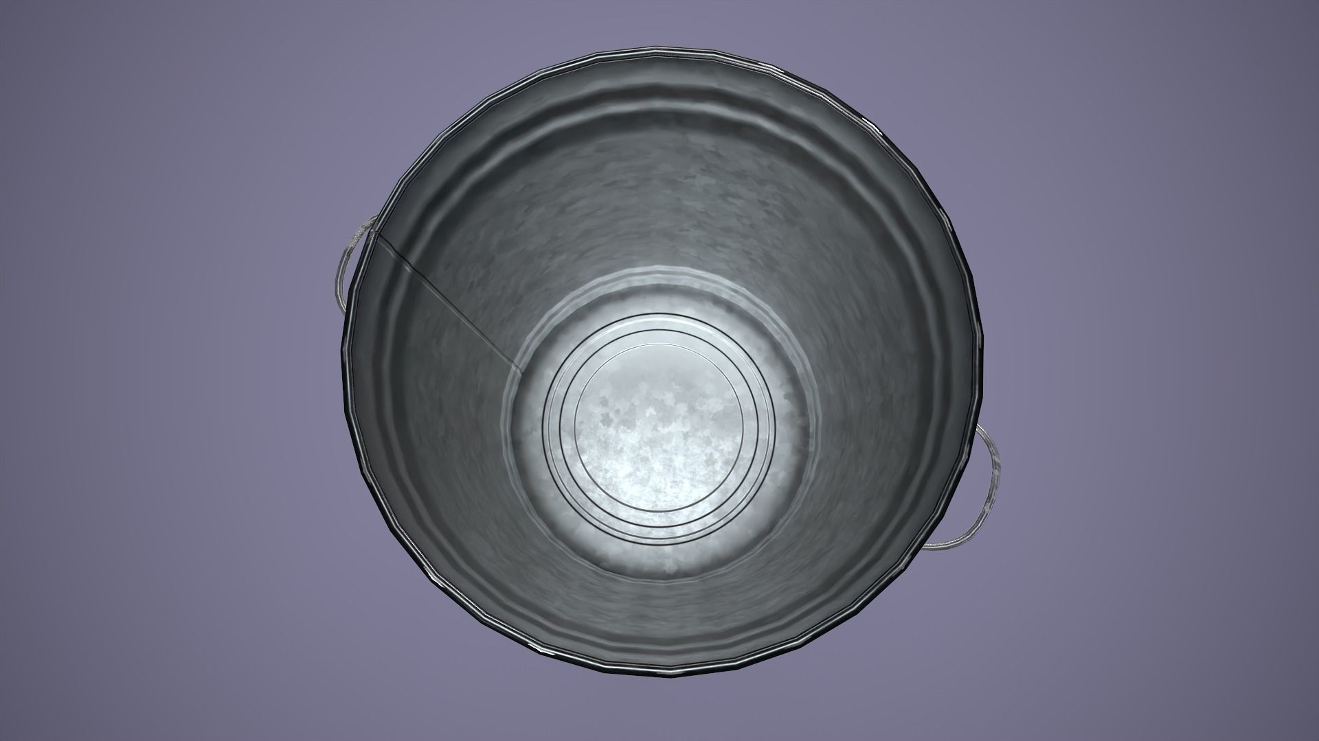 Dustbin metal trash can Low-poly 3D model_4