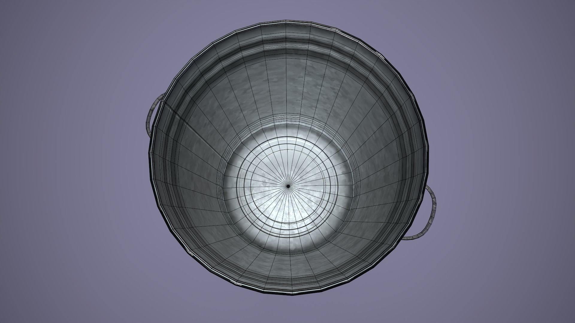 Dustbin metal trash can Low-poly 3D model_12