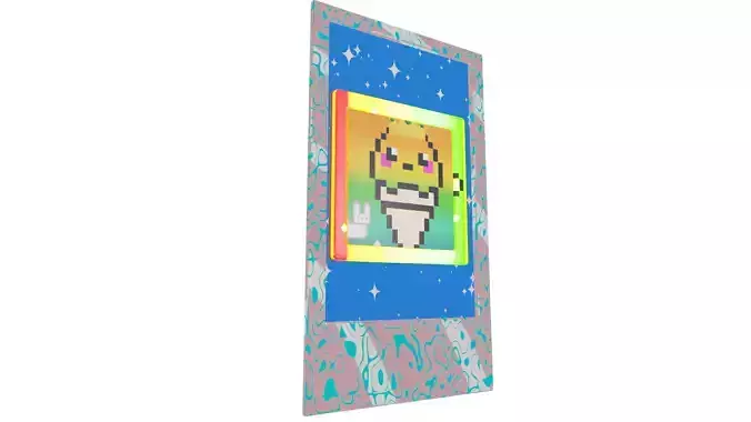 3D NFT Card Low-poly 3D model