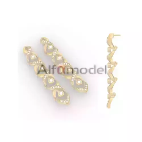 Long Infinity Earring