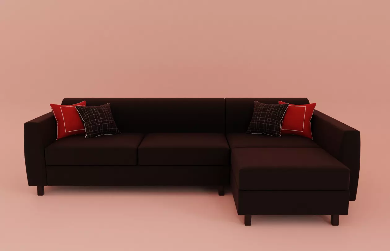 L sofa sectional 3D model