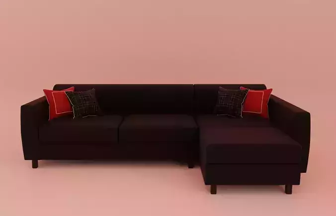 L sofa sectional 3D model