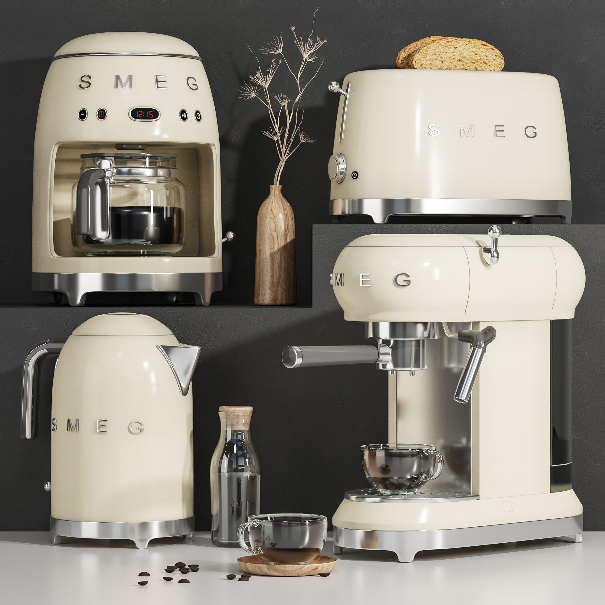 kitchen appliance-smeg 3D model_3