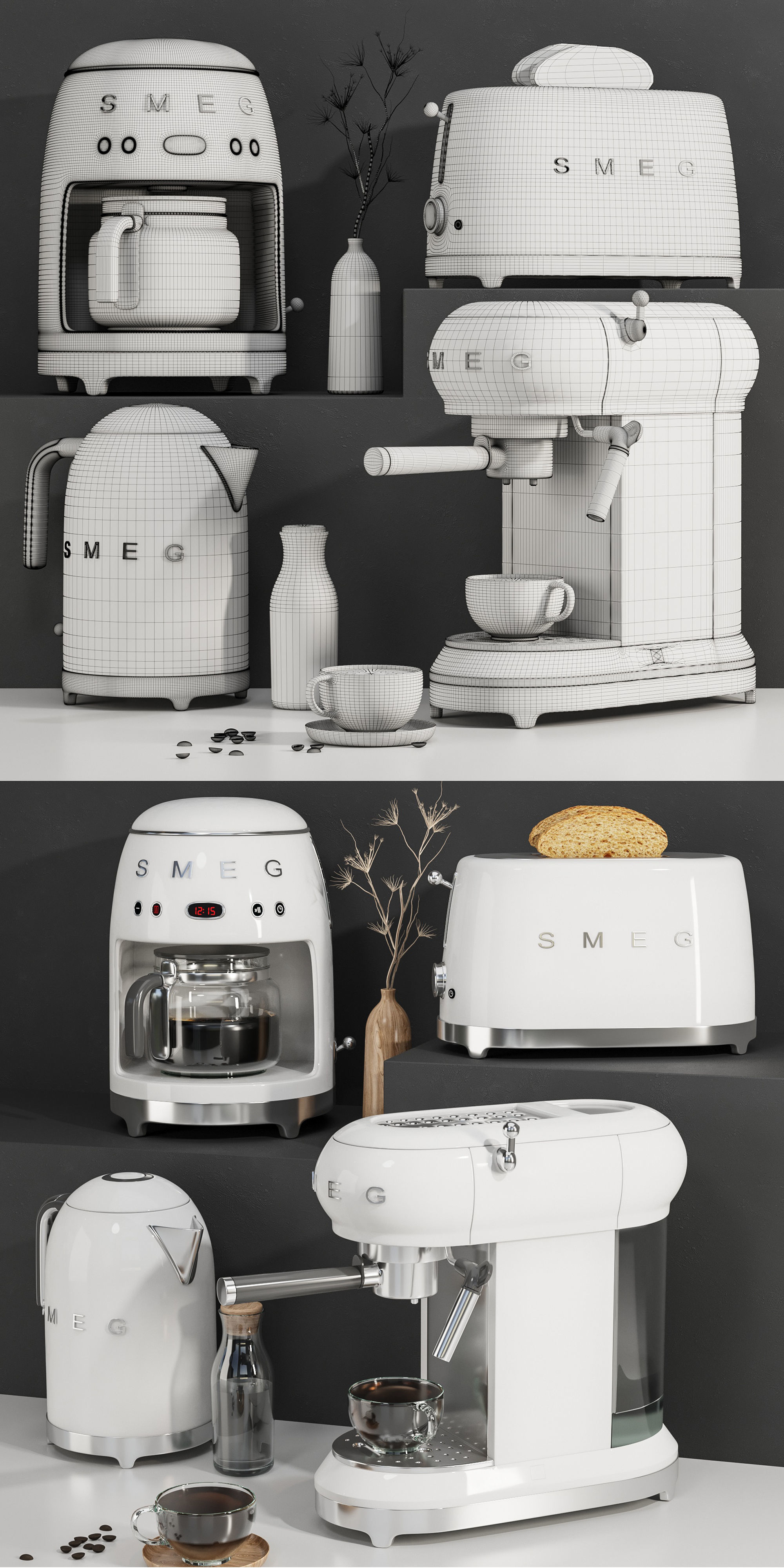kitchen appliance-smeg 3D model_5