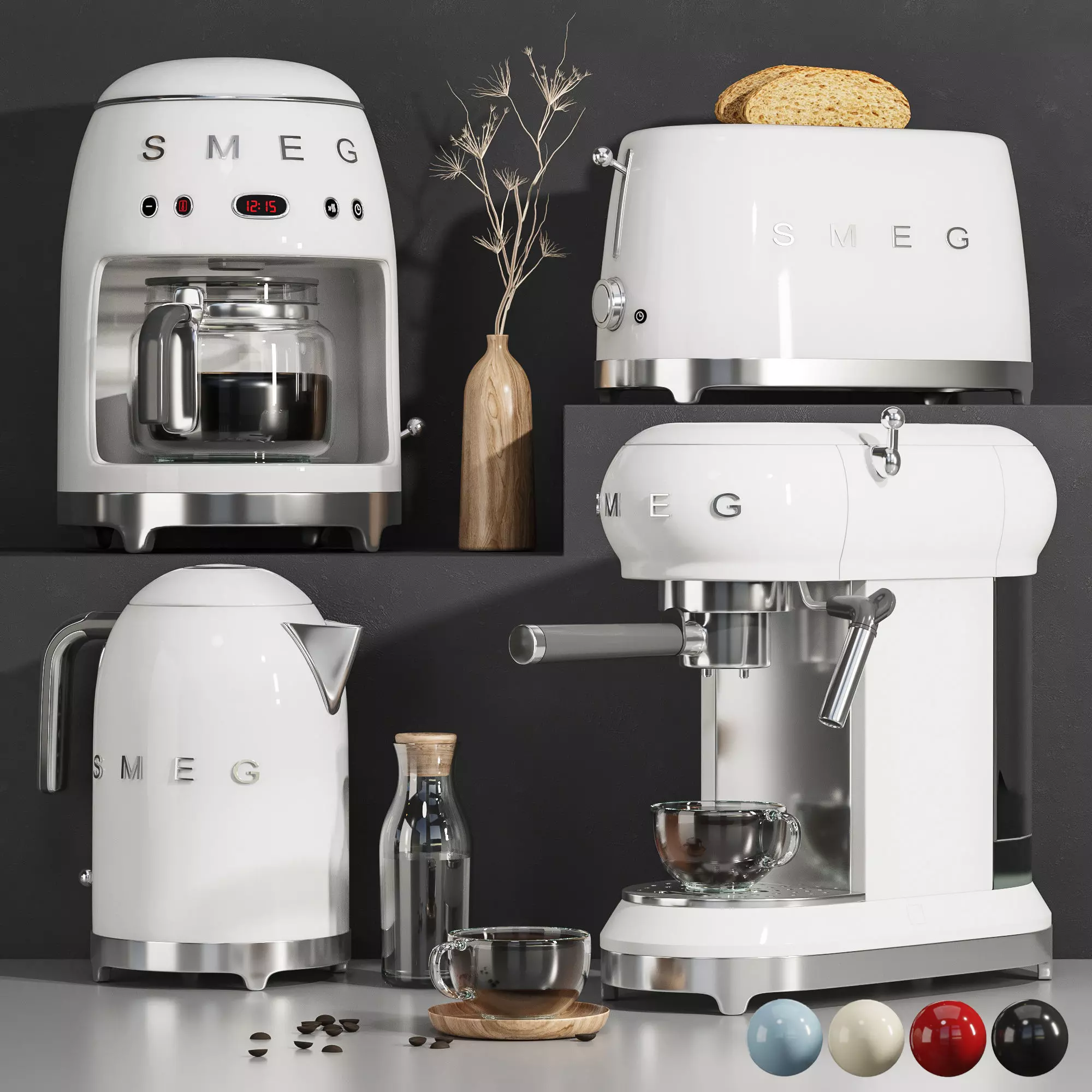 kitchen appliance-smeg 3D model_0