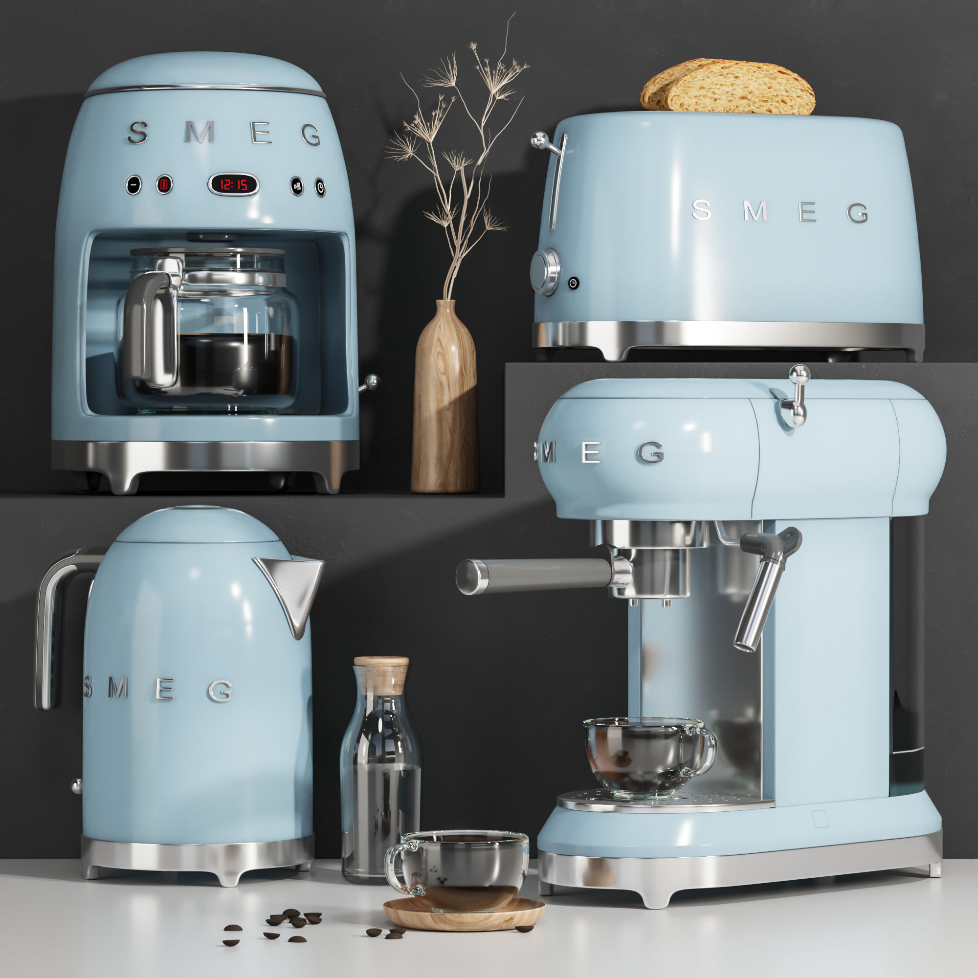 kitchen appliance-smeg 3D model_4