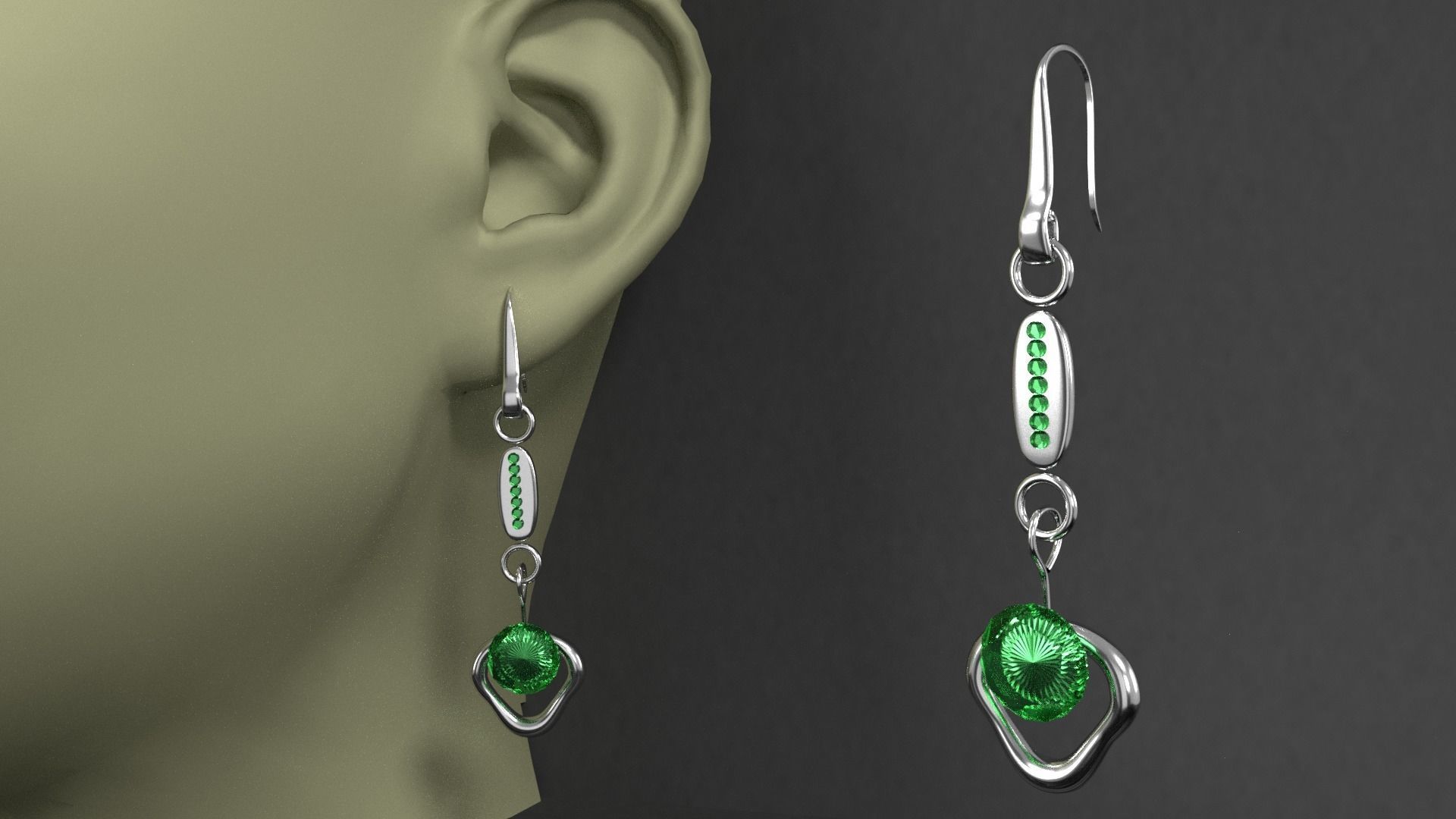 earrings 007 3D model_3