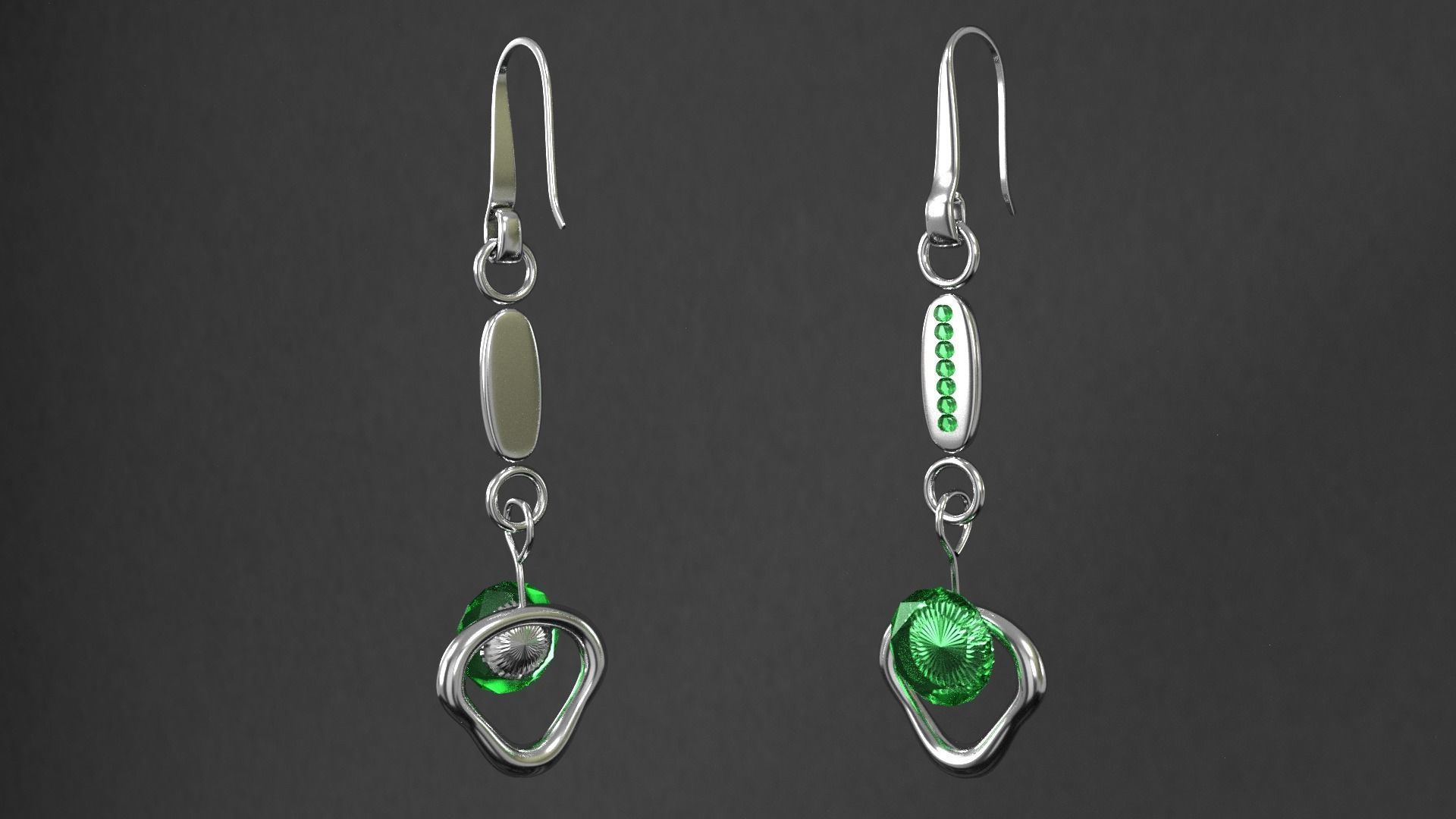 earrings 007 3D model_2
