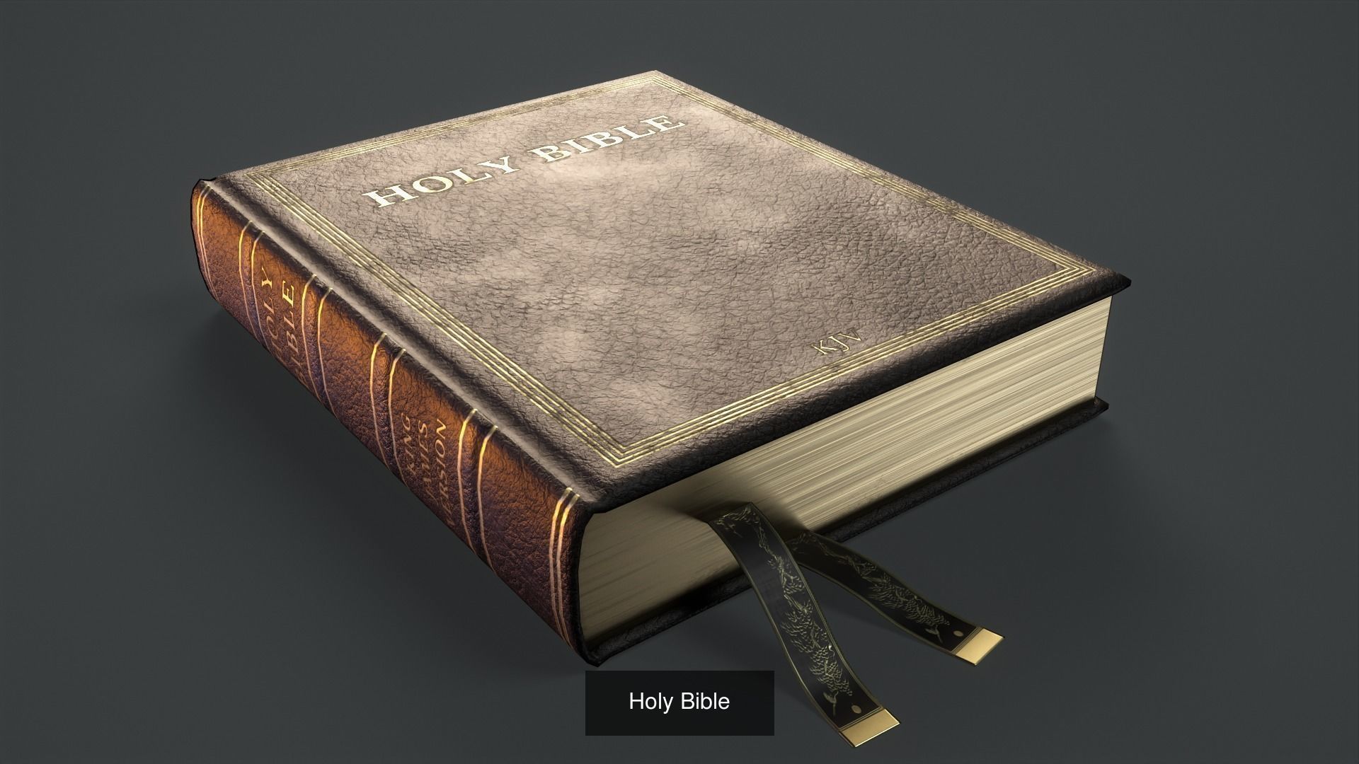 Books and Bookshelf Game props 3D Model Collection_3