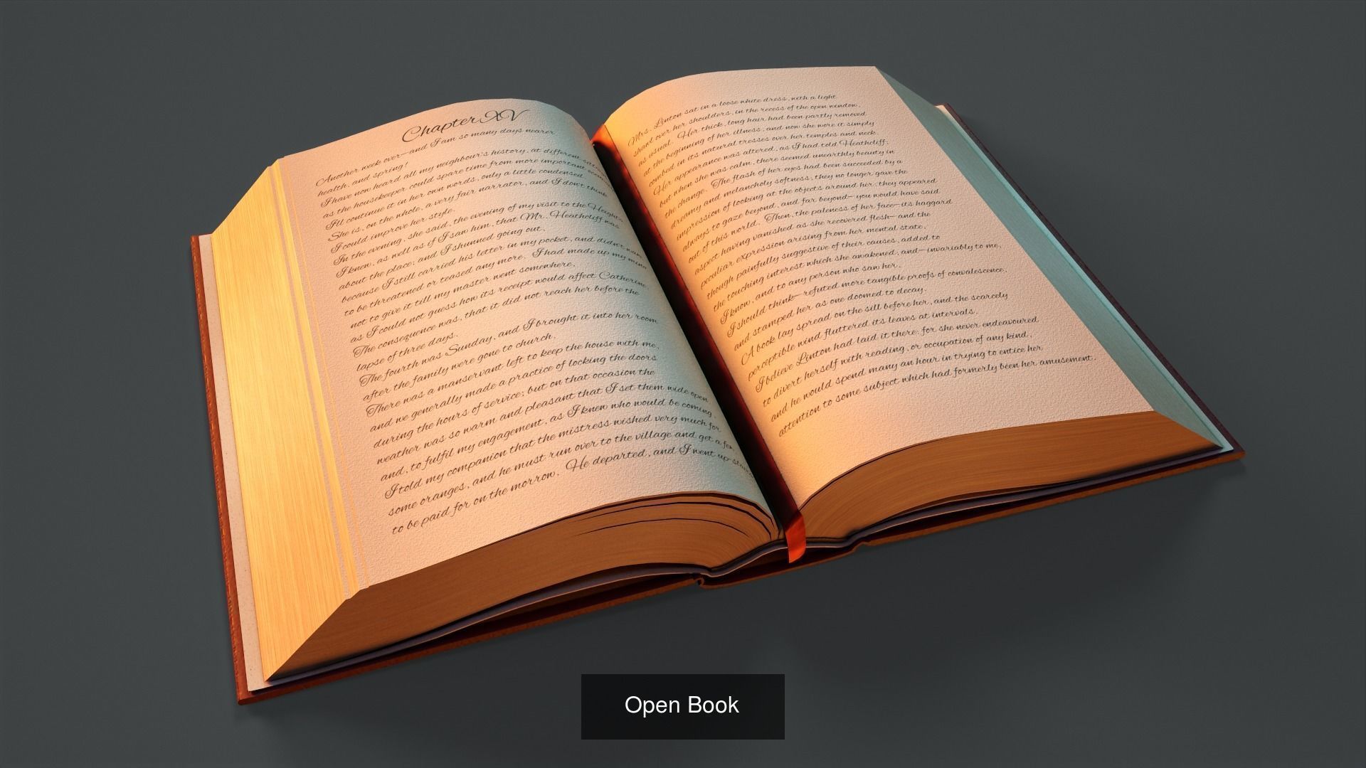 Books and Bookshelf Game props 3D Model Collection_2