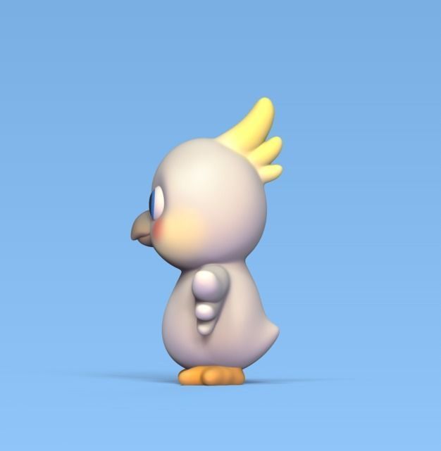 Little Cockatiel 3D print model_1