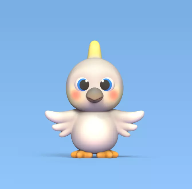 Little Cockatiel 3D print model_0