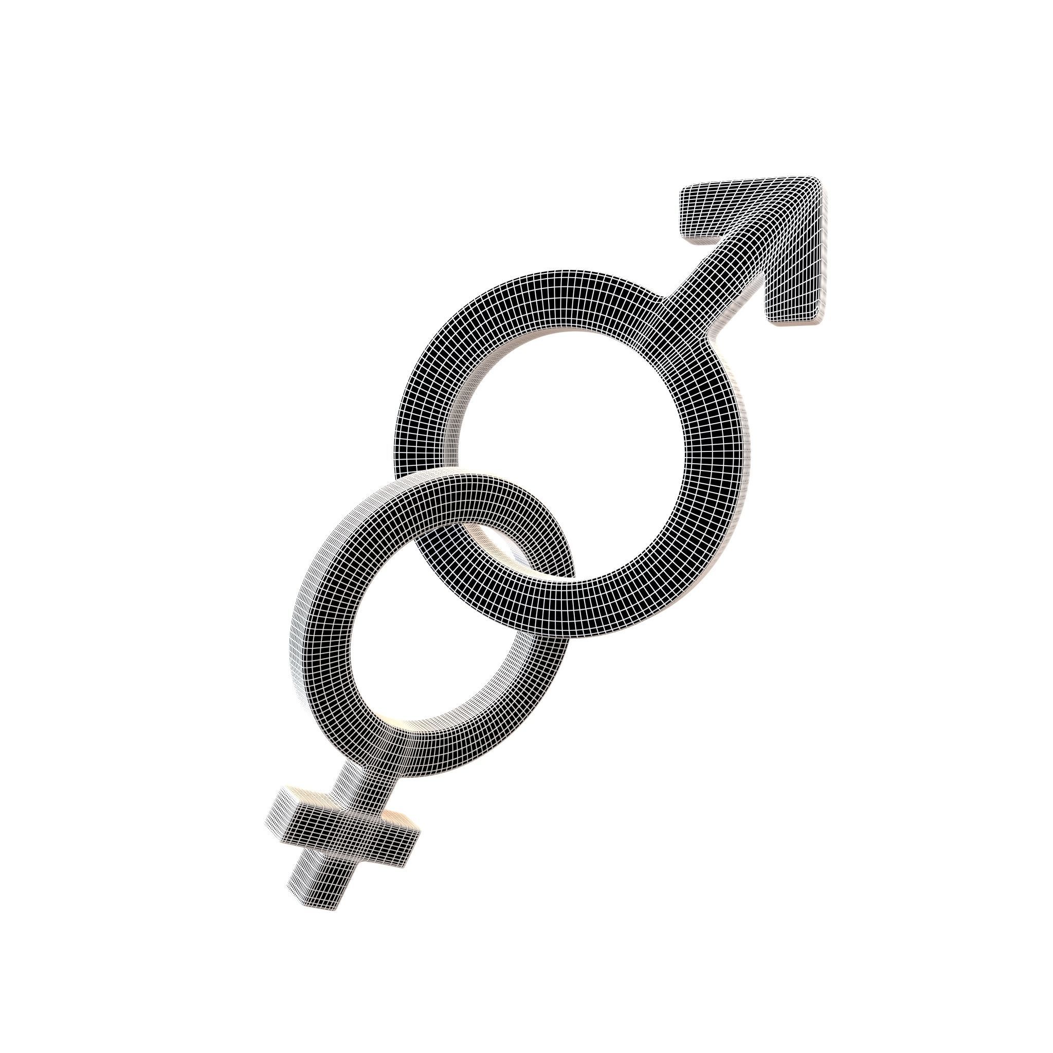 Gender Symbol v5 003 Low-poly 3D model_4