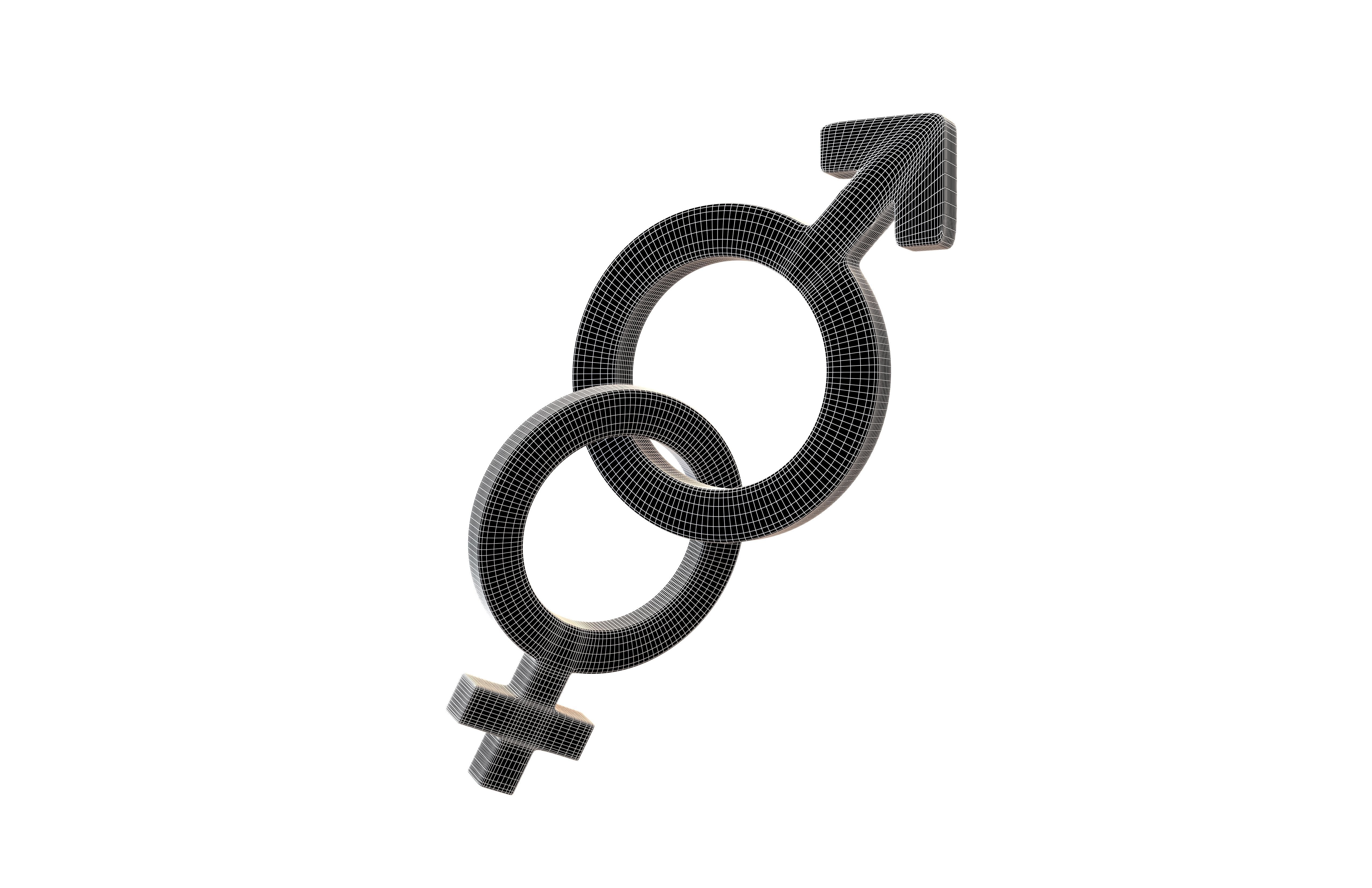 Gender Symbol v5 003 Low-poly 3D model_5